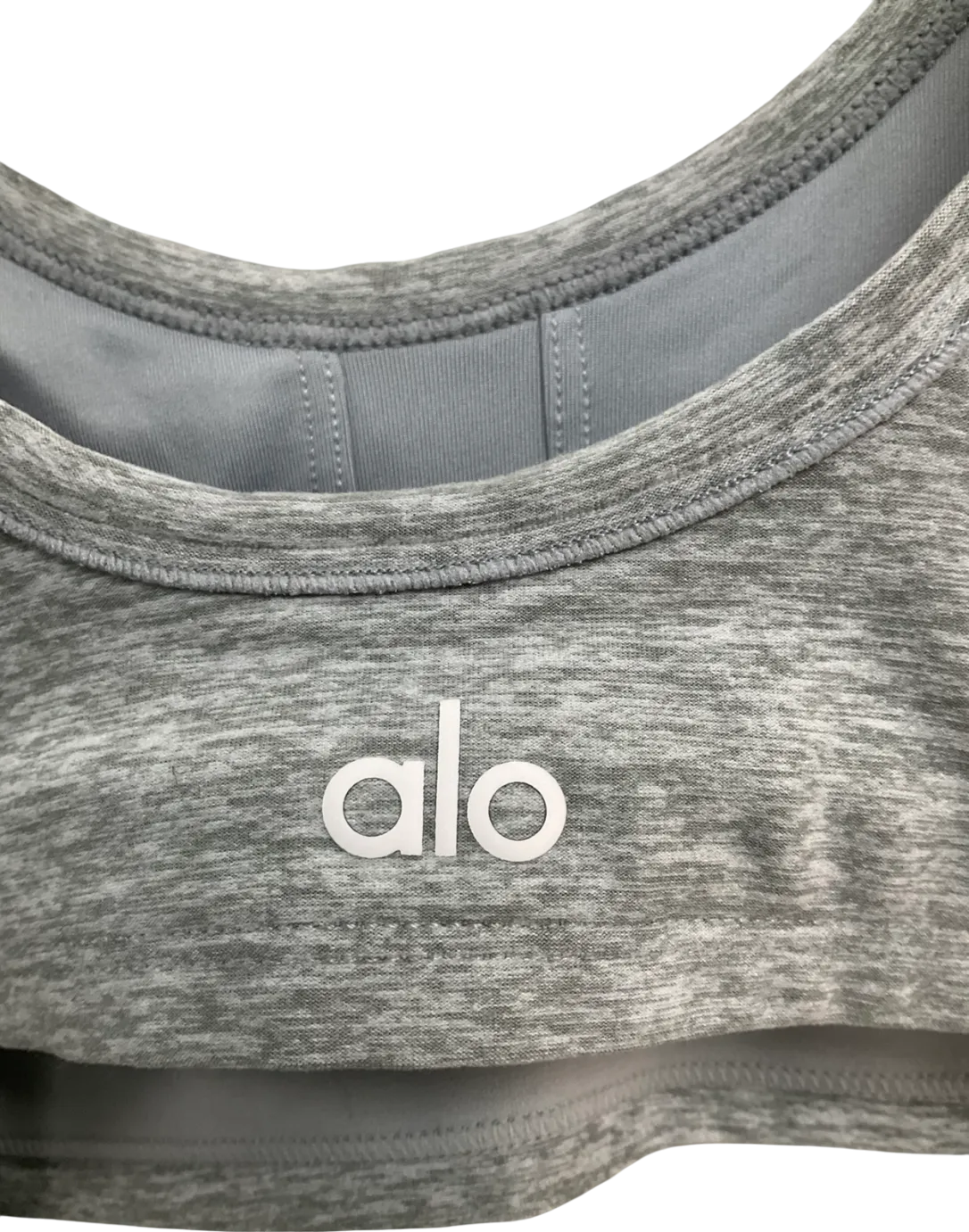 alo yoga Grey Centre Stage Crop Top UK XS