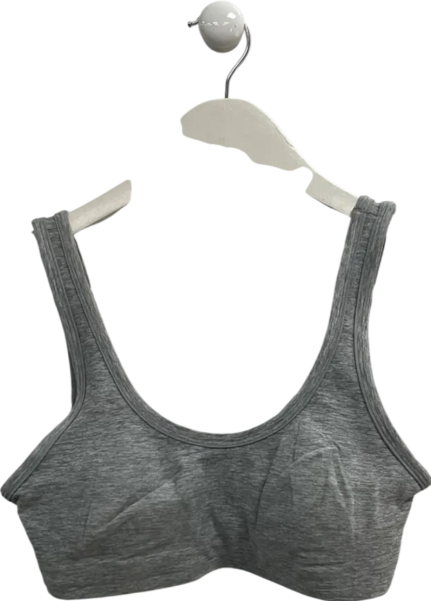 alo yoga Grey Centre Stage Crop Top UK XS