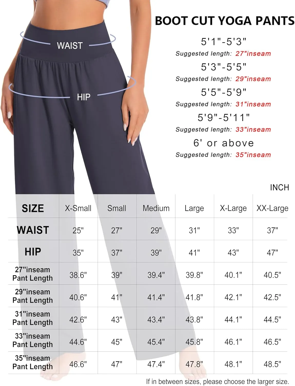 BUBBLELIME 20"/27"/29"/31"/33"/35" Women's High Waist Wide Leg Yoga Pants Casual Loose Comfy Lounge Sweatpants with Pockets