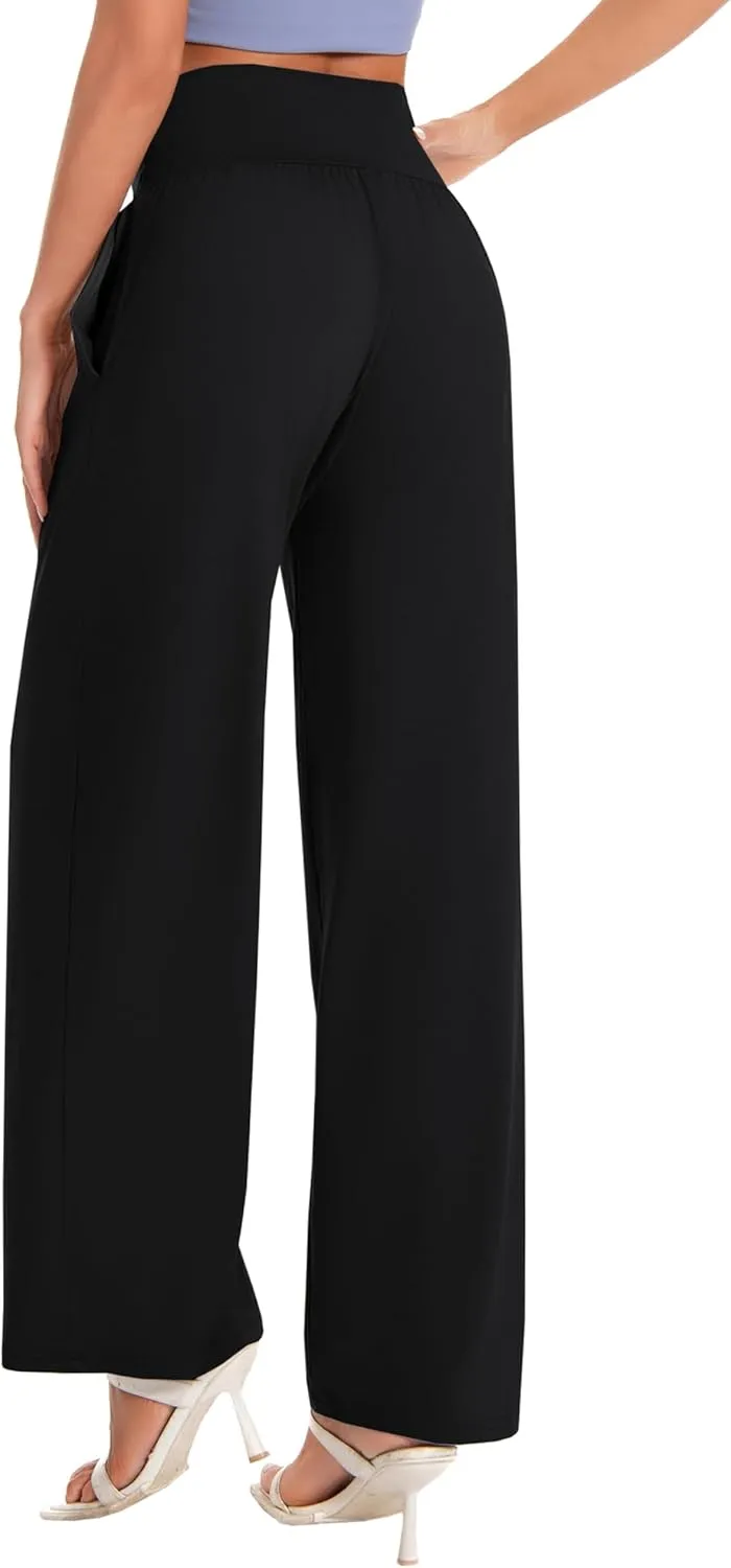 BUBBLELIME 20"/27"/29"/31"/33"/35" Women's High Waist Wide Leg Yoga Pants Casual Loose Comfy Lounge Sweatpants with Pockets