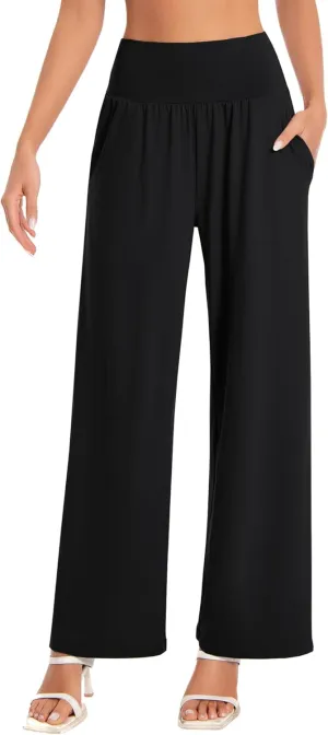 BUBBLELIME 20"/27"/29"/31"/33"/35" Women's High Waist Wide Leg Yoga Pants Casual Loose Comfy Lounge Sweatpants with Pockets