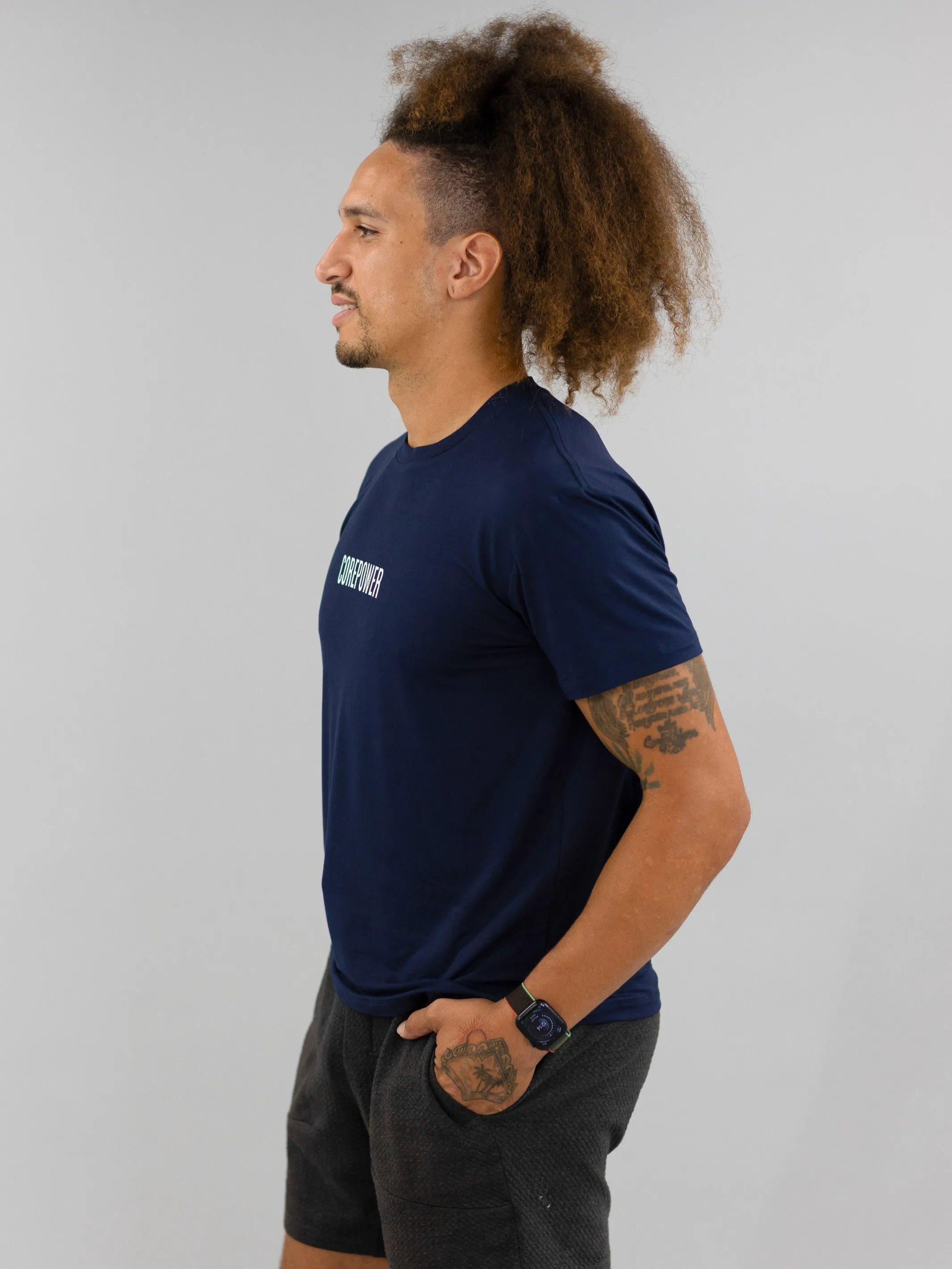 CorePower Yoga Men's Navy Tee