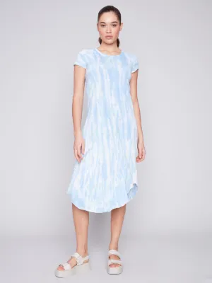 Cotton Slub Dress w/Short Sleeves