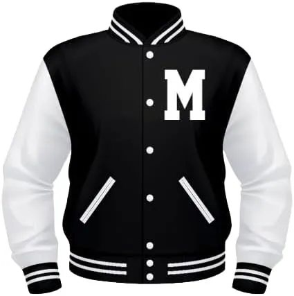Custom Varsity Jacket, Baseball/Basketball Letterman Unisex Wool and Leather Varsity Jacket Mens/Womens