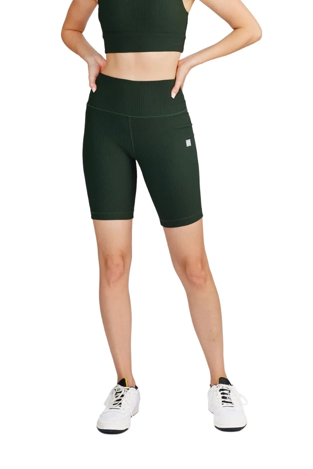 Harper Biker Shorts 8" -  Hunter Green