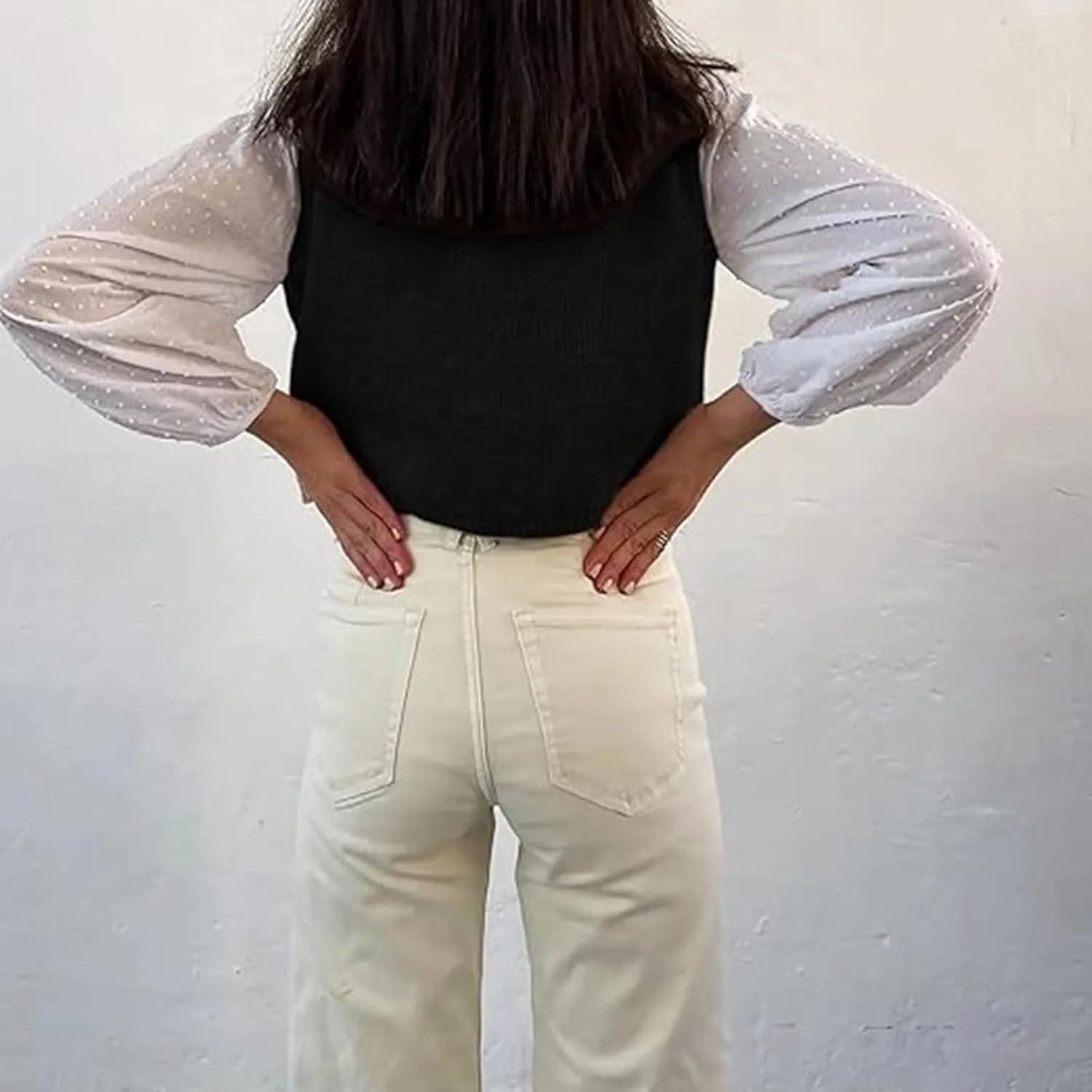 Knit Sweater Vest for Women V Neck Button Down Sleeveless Crop Knit Cardigan Open Front Sweater Vest Going Out Top