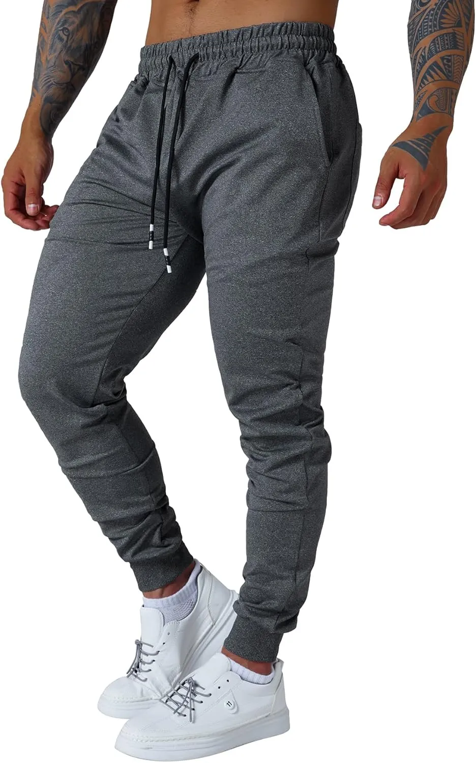 Men's Slim fit Jogging Pants, Suitable for Running and Fitness Activities, Bottom Binding Sports Pants
