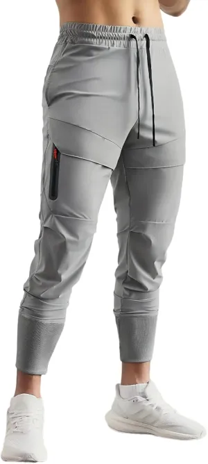 Men's Sweatpants Stay Cool High Rib Cargo Jogger Athletic Pants Fitness Running