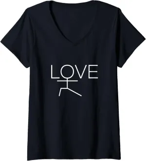 Womens Yoga Gifts For Yoga Instructor Women Girl Love Yoga Themed V-Neck T-Shirt
