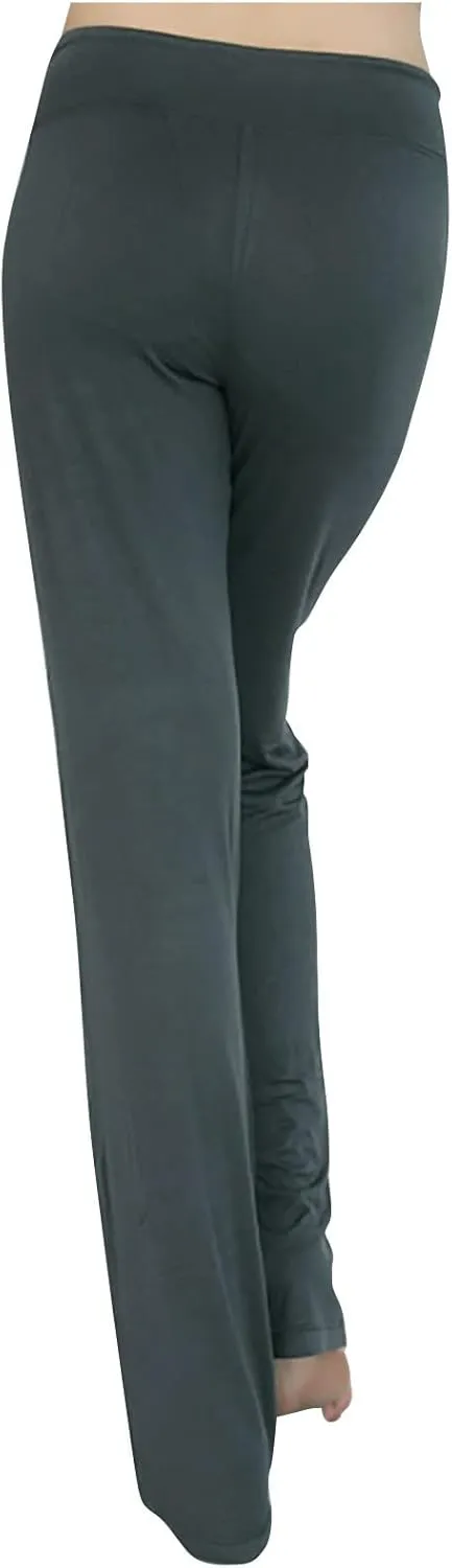 Yoga Pants Women Wide Leg Drawstring Lounge Pants High Waisted Stretchy Trousers Loose See Through Yoga Beach Pant